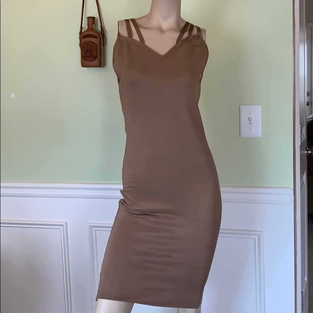 Beautiful brown Stretch Bandage Style Dress M